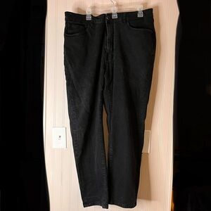 Black Weatherproof Vintage 46x30 Tapered Fit Denim Jeans Men’s